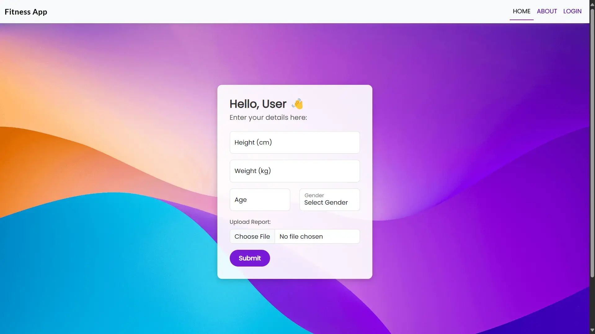 AI Health & Fitness Recommendation System — screenshot